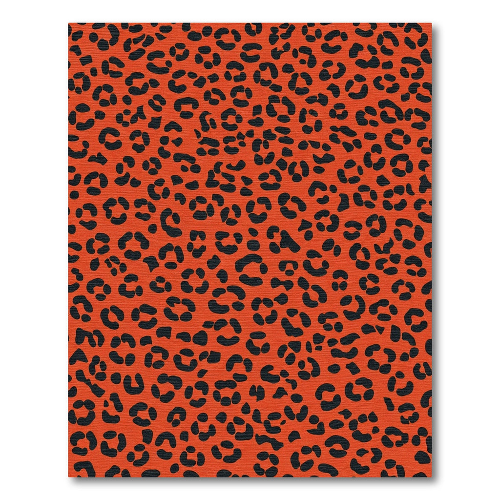 Bold Orange Cheetah Spot Rug