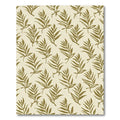Olive Green Leafy Branch Pattern Rug