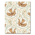 Earthy Tone Organic Flower Vines Rug