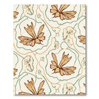 Earthy Tone Organic Flower Vines Rug