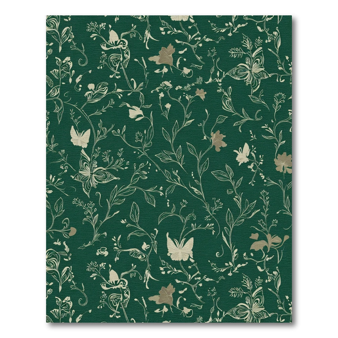 Emerald Garden Butterfly Floral Rug