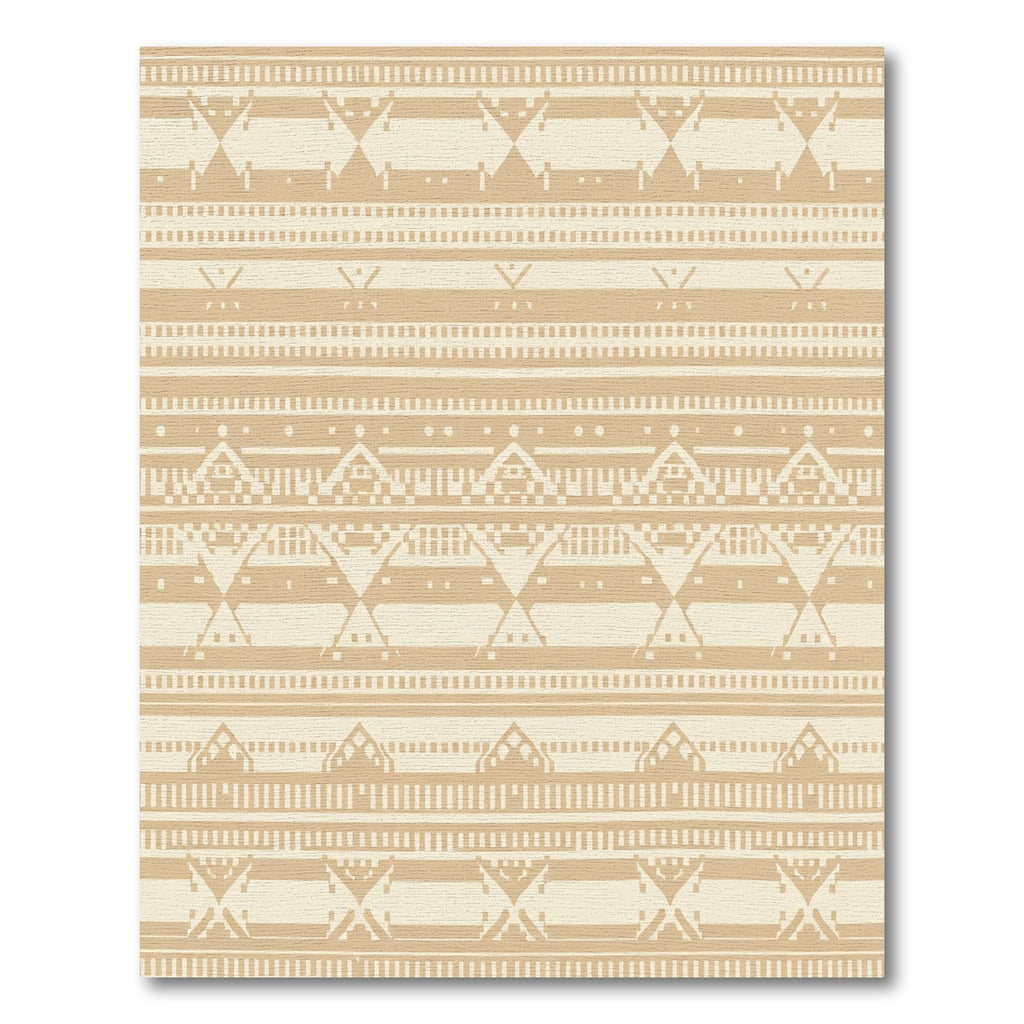 Muted Gold Geometric Stripe Rug
