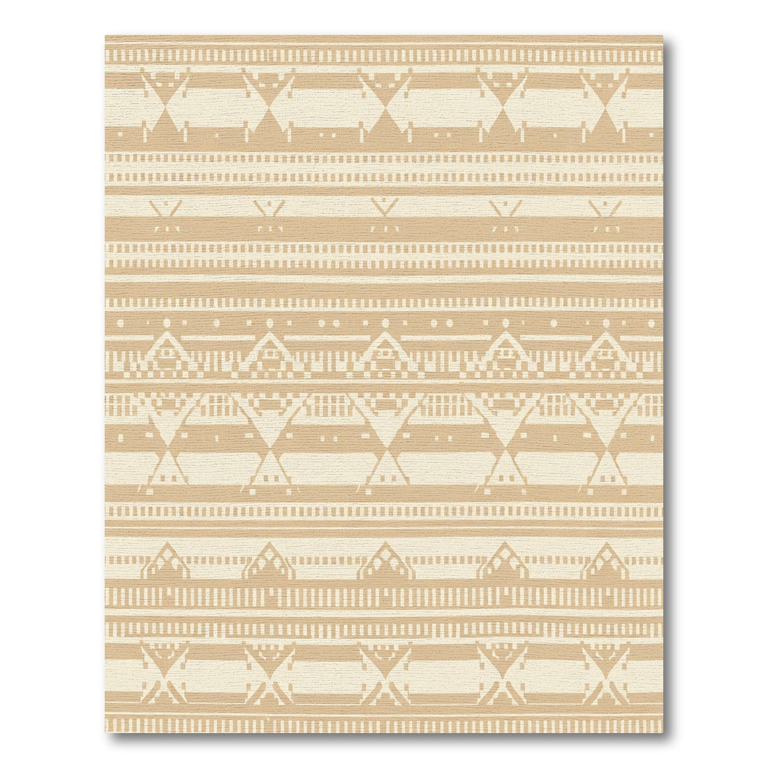 Muted Gold Geometric Stripe Rug