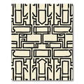 Abstract Black Geometric Labyrinth Rug