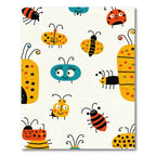 Whimsical Ladybug Bee Bug Array Rug