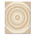 Neutral Earth Tone Concentric Rings Rug
