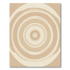 Neutral Earth Tone Concentric Rings Rug