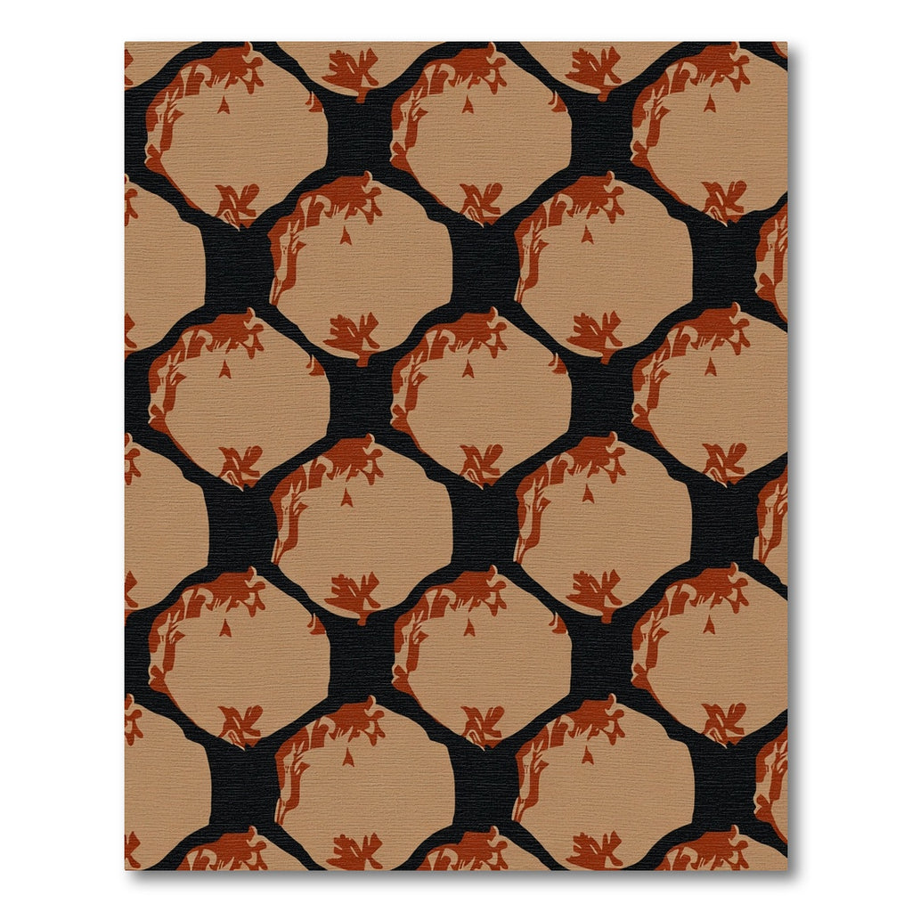 Earthy Hexagonal Organic Textured Rug