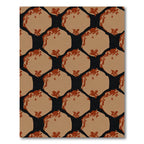 Earthy Hexagonal Organic Textured Rug