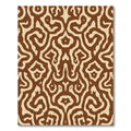 Brown Cream Organic Abstract Rug