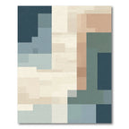 Abstract Geometric Pastel Color Block Rug