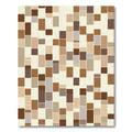 Earthy Tone Rounded Rectangle Mosaic Rug