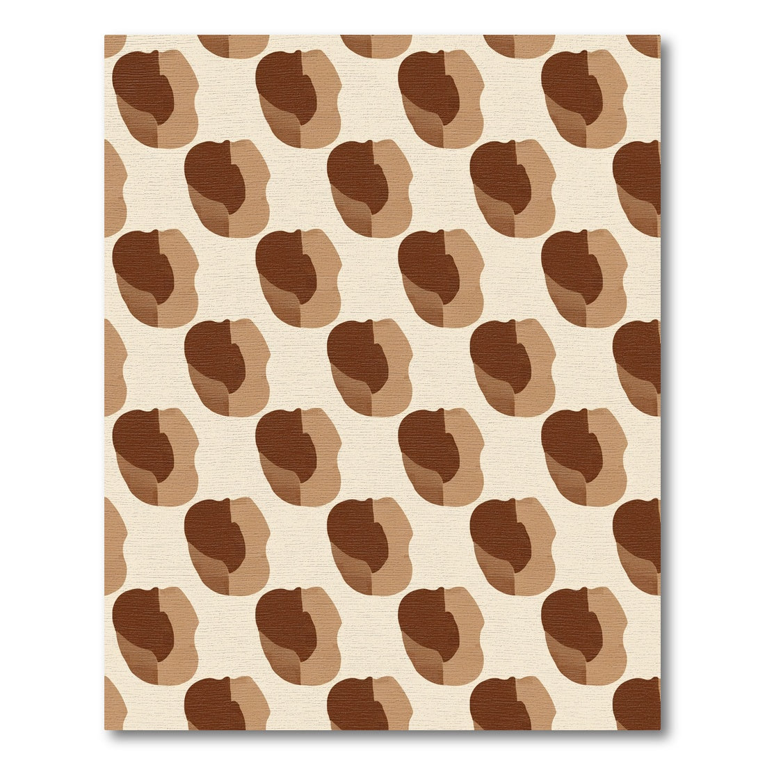 Earthy Chocolate Abstract Spot Rug