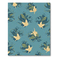 Teal Yellow Floral Swirl Accents Rug