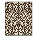 Cream Brown Organic Scrollwork Rug