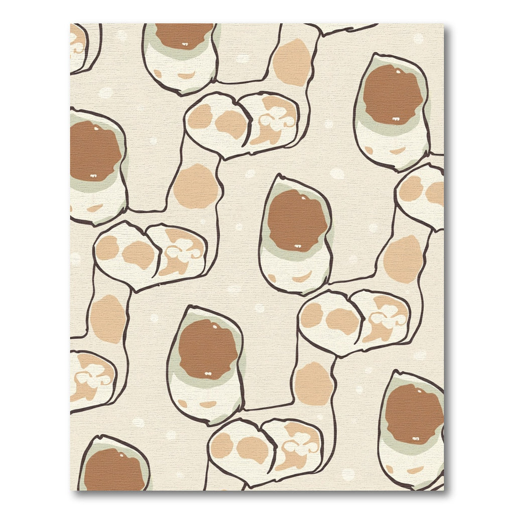 Earthy Tone Organic Freeform Swirl Rug