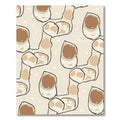 Earthy Tone Organic Freeform Swirl Rug