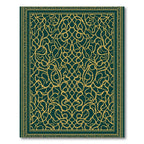 Emerald Gold Arabesque Swirl Rug