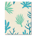 Coastal Teal Leaf Scatter Rug