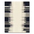 Monochromatic Abstract Pixel Stripe Rug