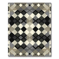 Monochrome Diamond Chain Geometric Rug
