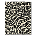 Bold Black Cream Swirl Rug