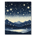 Celestial Night Landscape Starry Rug