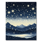 Celestial Night Landscape Starry Rug