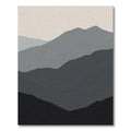 Monochromatic Layered Mountain Landscape Rug