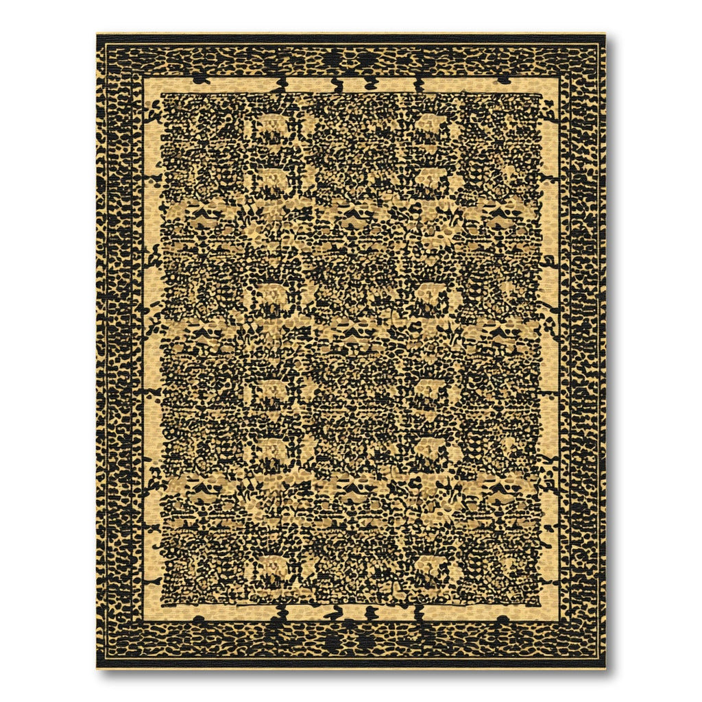 Golden Leopard Animal Scene Rug
