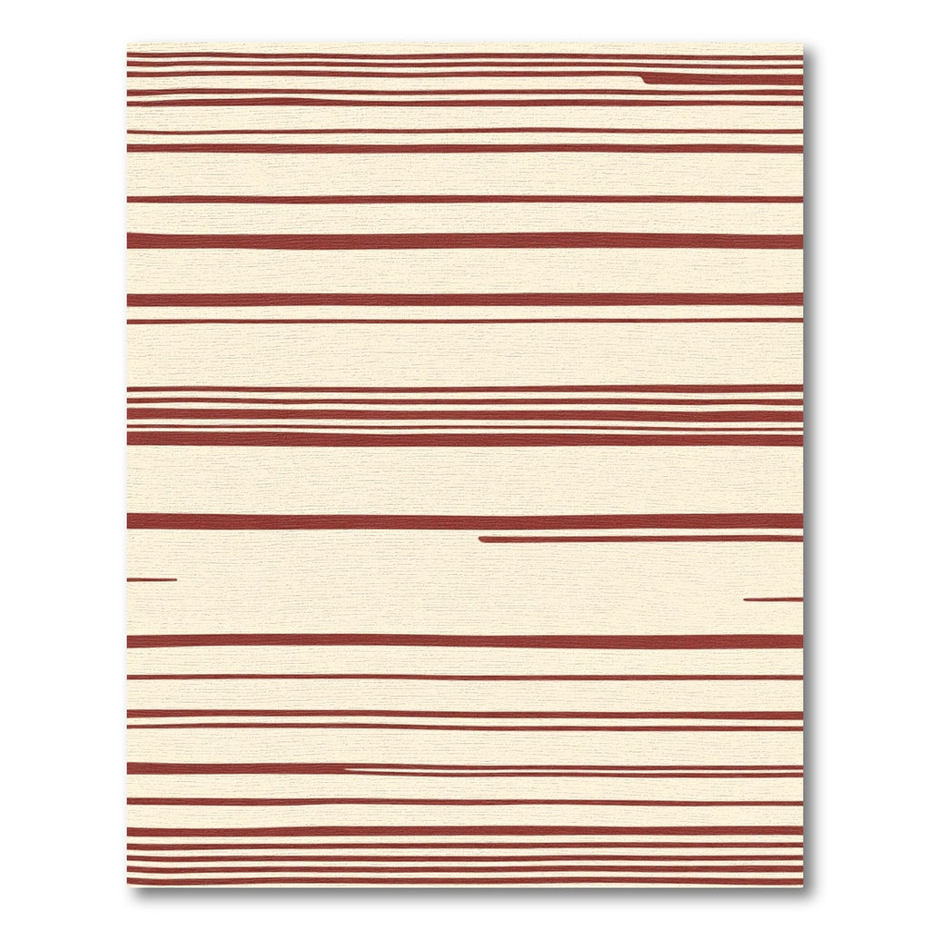 Crimson Cream Horizontal Line Harmony Rug
