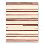 Crimson Cream Horizontal Line Harmony Rug