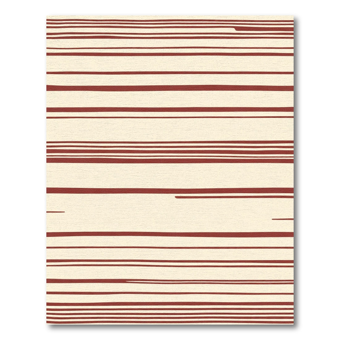 Crimson Cream Horizontal Line Harmony Rug