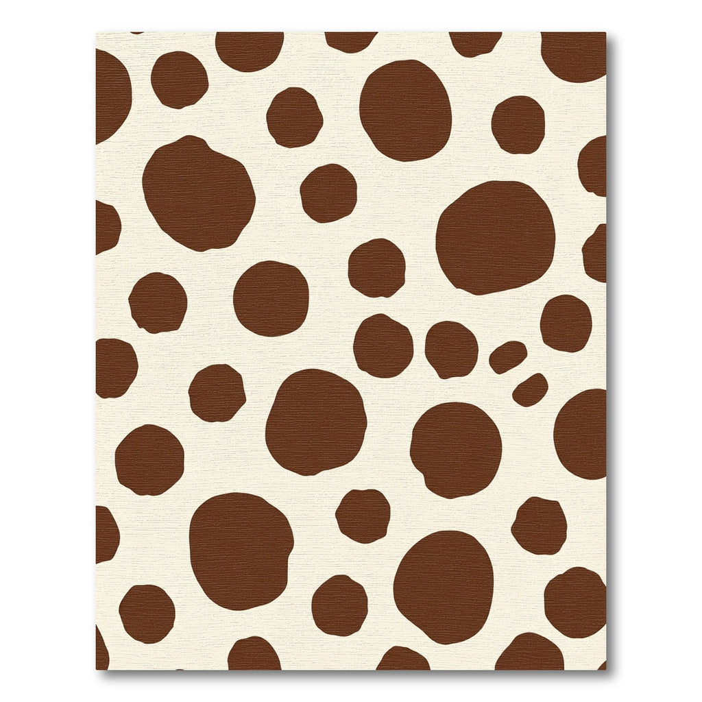 Brown Spotted Cream Contemporary Rug