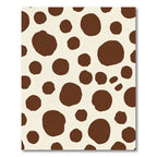 Brown Spotted Cream Contemporary Rug