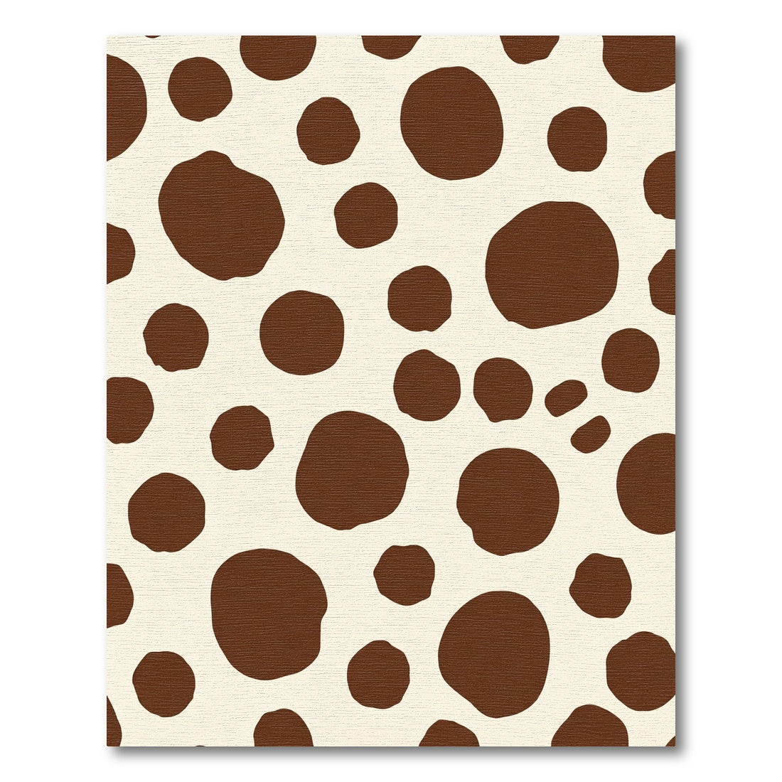 Brown Spotted Cream Contemporary Rug