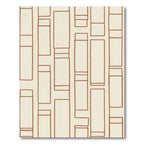 Terracotta Tiers Geometric Outline Rug