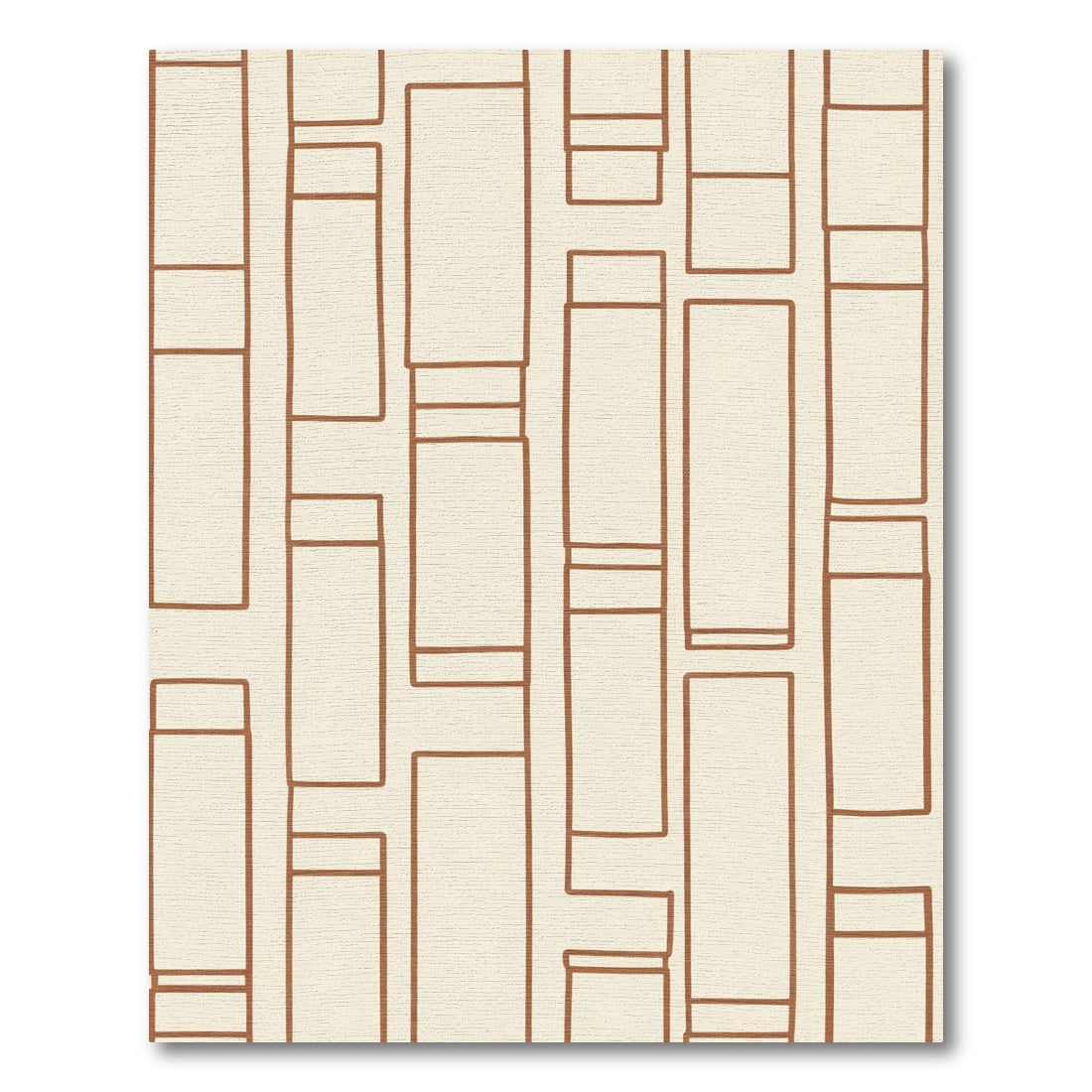 Terracotta Tiers Geometric Outline Rug