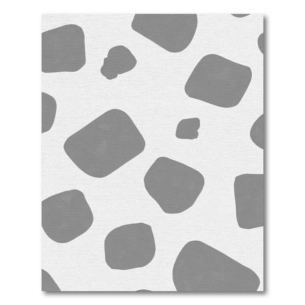 Gray Stone Abstract Shapes Rug