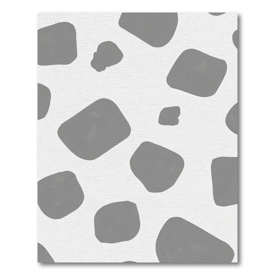 Gray Stone Abstract Shapes Rug