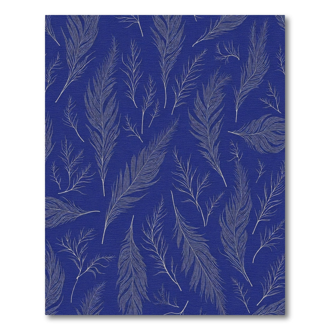 Deep Blue Feathered Whimsy Rug