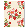 Red Strawberry Floral Bouquet Rug