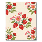 Red Strawberry Floral Bouquet Rug
