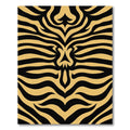 Bold Gold Black Animalistic Stripes Rug