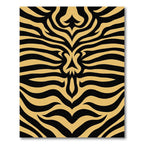 Bold Gold Black Animalistic Stripes Rug