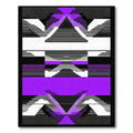 Geometric Abstract Purple Black White Rug