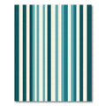 Teal Cream Striped Vertical Bands Rug