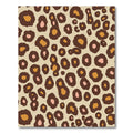 Brown Tan Pink Leopard Spots Rug