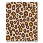 Brown Tan Pink Leopard Spots Rug