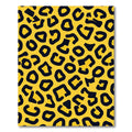 Bold Yellow Black Leopard Spots Rug